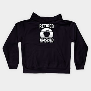 Retired Teacher Every Child Left Behind Kids Hoodie